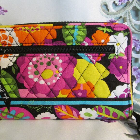 Vera Bradley Turnlock Wallet Zip Around ~ Va Va Bloom Retired Pattern - Picture 4 of 15